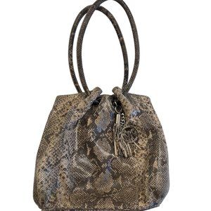 VINTAGE MICHAEL KORS - Faux Snakeskin / Slouchy Hobo Bag - Boho Chic